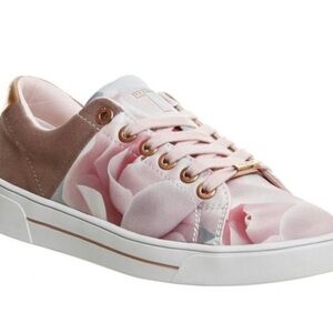 Ted Baker Pink Flower Sneakers Size: 7